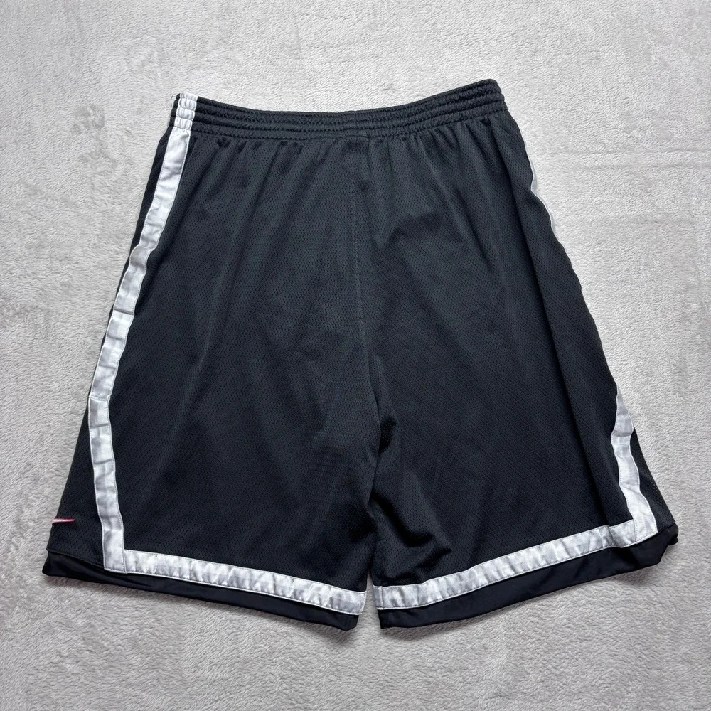 Y2K Nike Mens XXL 2XL Basketball Shorts Black White Dazzle Mesh Athletic